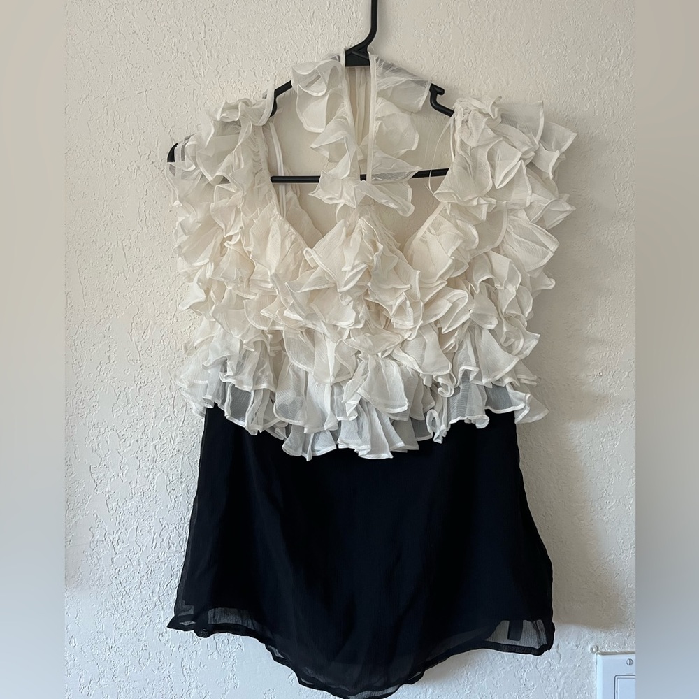 Anne Fontaine black white top